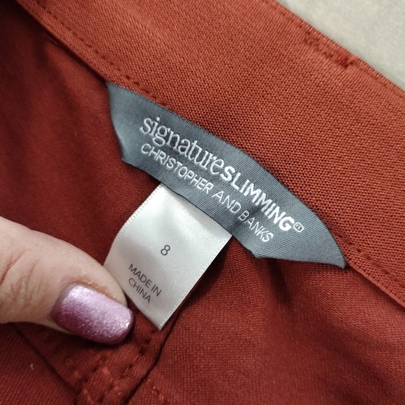 Christopher and Banks Signature Slimming ankle shaped fit mid rise pant … - Picture 5 of 14